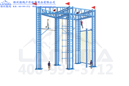 豪华六面体高空拓展器材